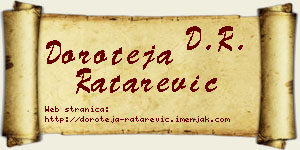 Doroteja Ratarević vizit kartica